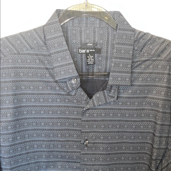 Bar III Charcoal Geometric Shirt - Picture 1 of 4
